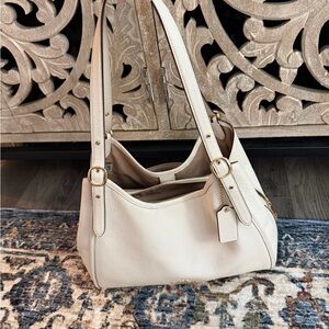 Coach | Bags | Coach Carly Optic Beige And White Shoulder Bag